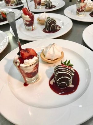 Parties and celebrations at Quex Weddings and Events. Image of dessert Trio.