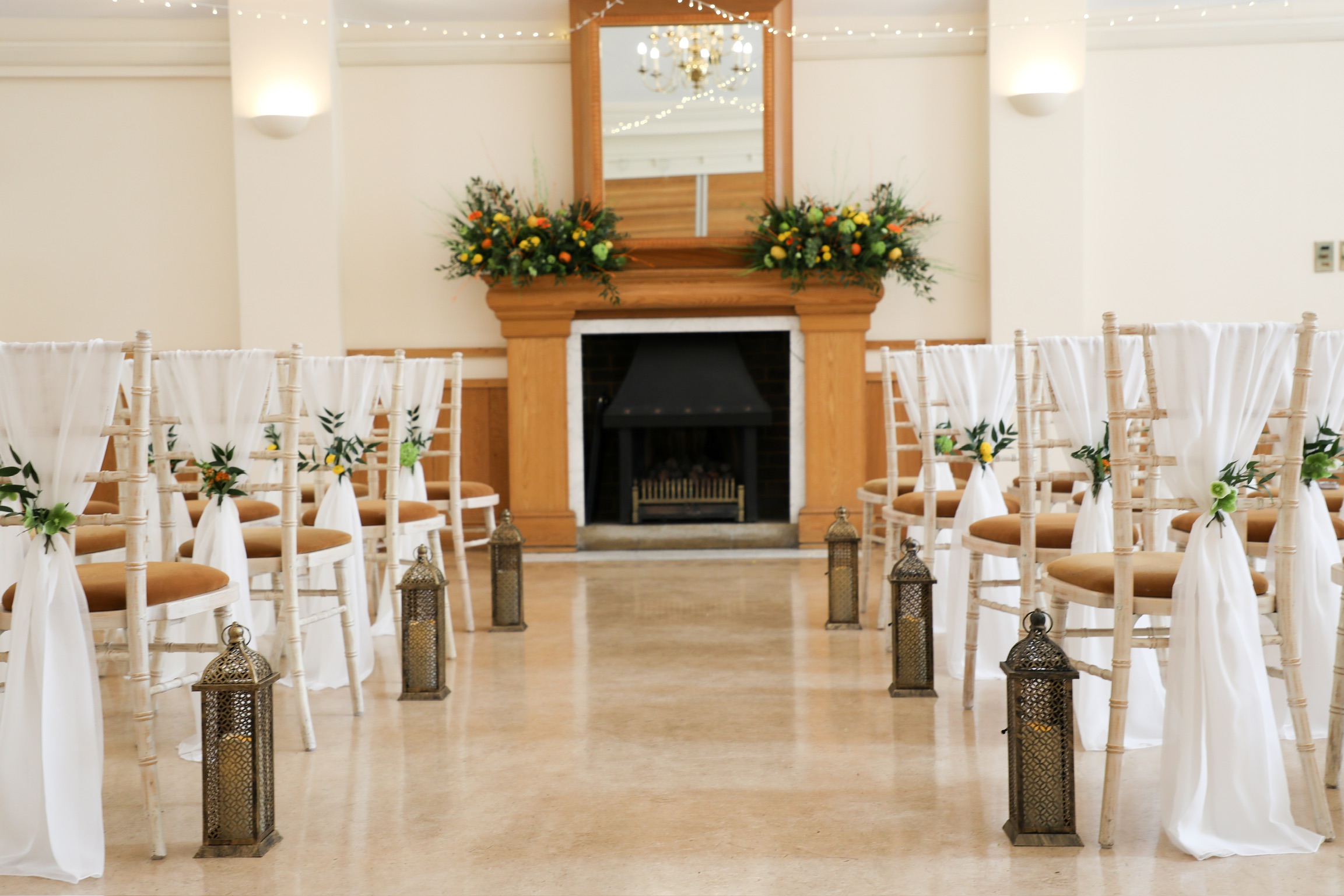 Indoor Ceremony - Image displaying an indoor wedding at Quex.