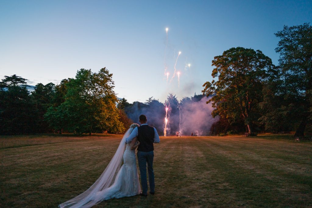 Fireworks at Quex Park wedding Venue- daydream wedding package